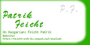 patrik feicht business card